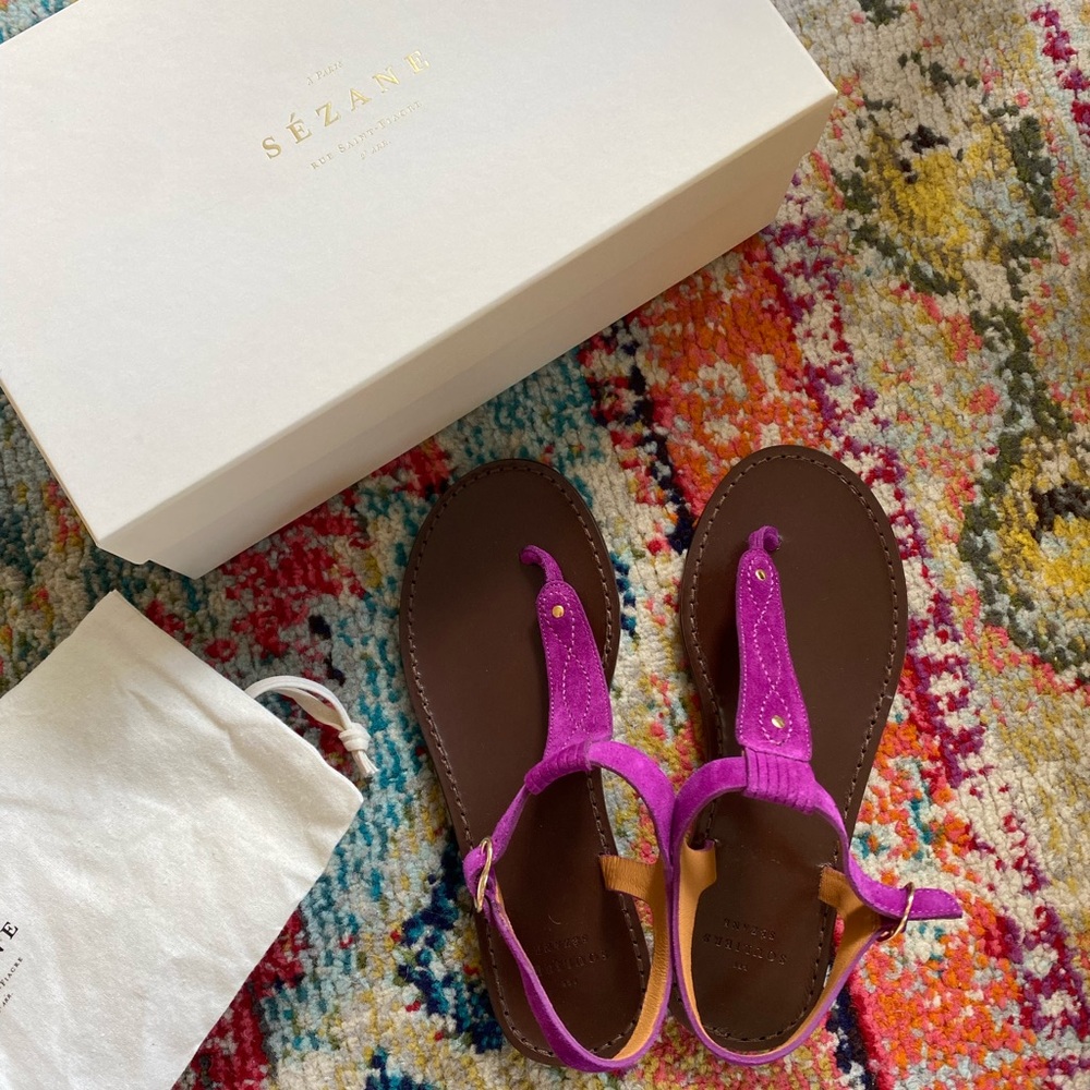 Sezane Sally low sandals ( size 35) New in box - Picture 2 of 9